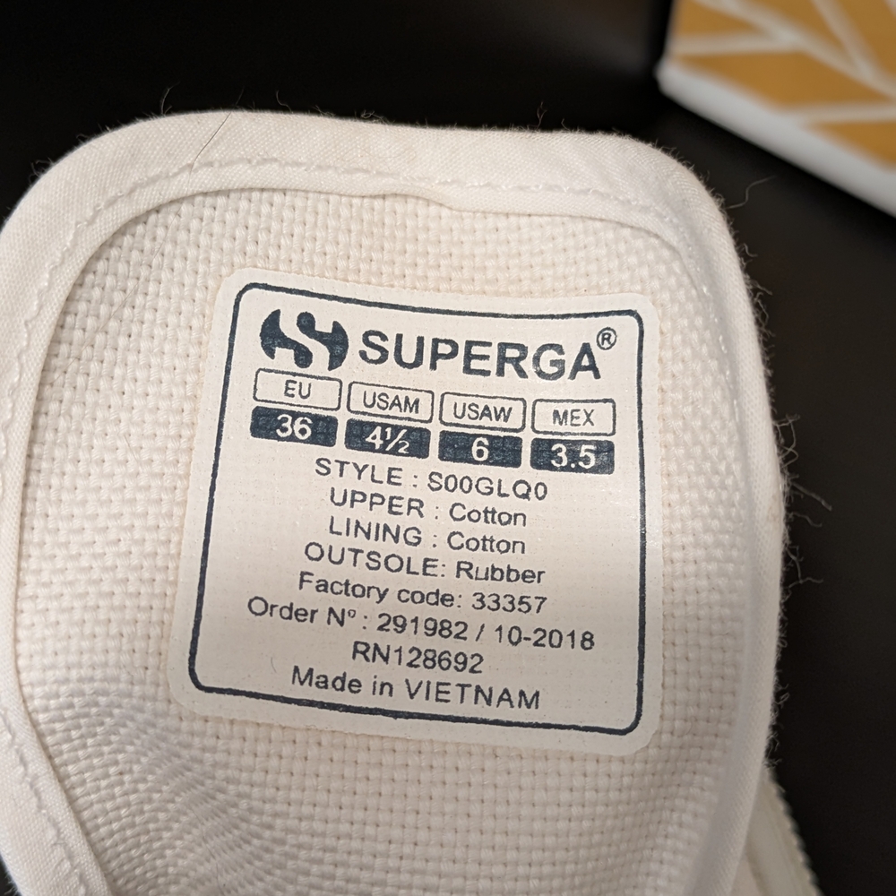 Superga 2790 Wedge Sneaker Slip-On Canvas Platform White Size 6 / EU 36 – NWOT - Picture 8 of 10